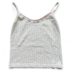 Brandy Melville White Floral Camisole
